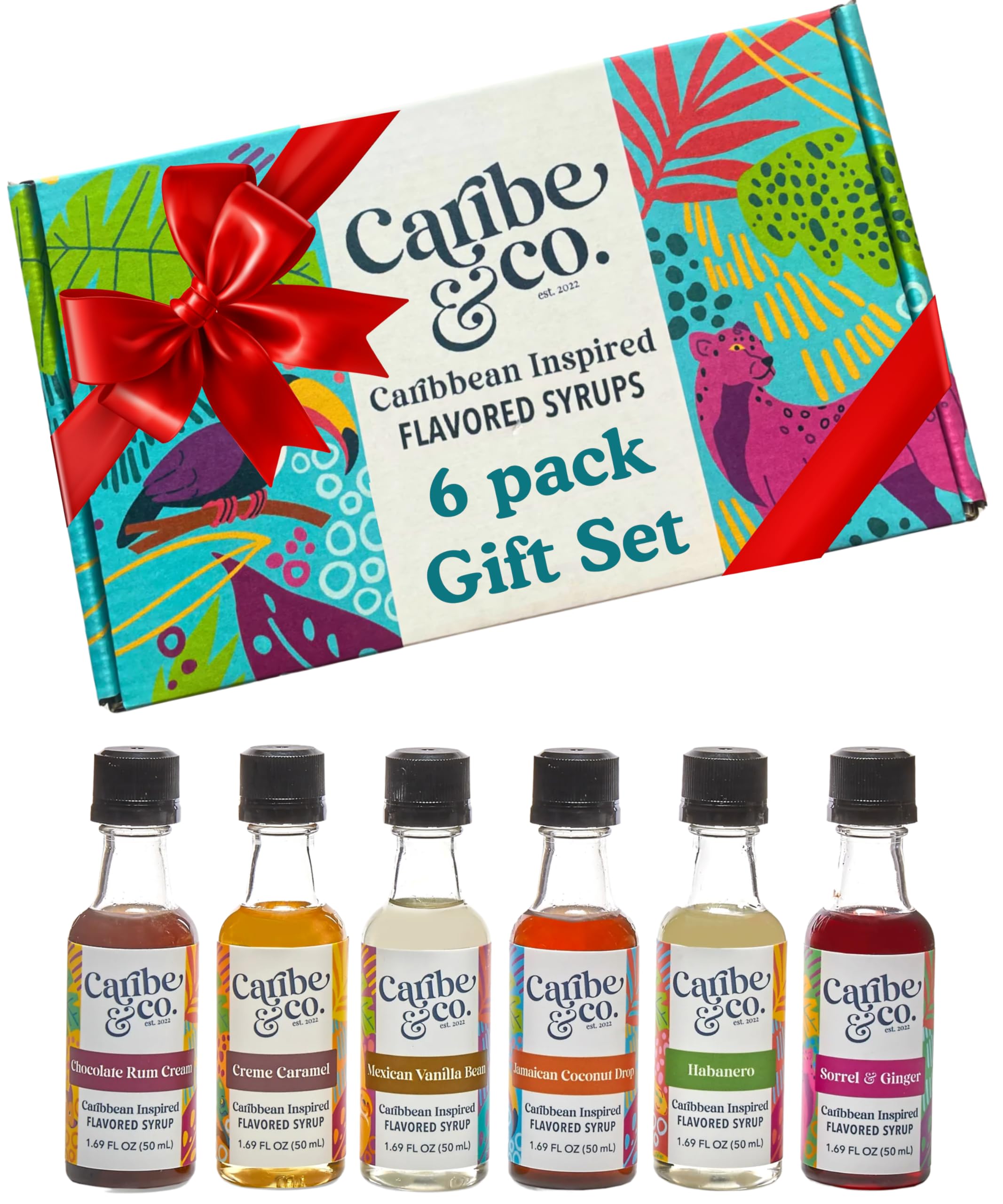 Amazon.com : Caribe & Co., Flavored Coffee Syrup 6 Pack Gift Set