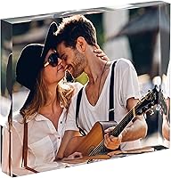 Vista 1 de CLEARCOR - Marco de bloque de fotos de acrílico transparente de 10 x 8 pulgadas, diseño de paisaje personalizado, para colgar en la pared, regalos