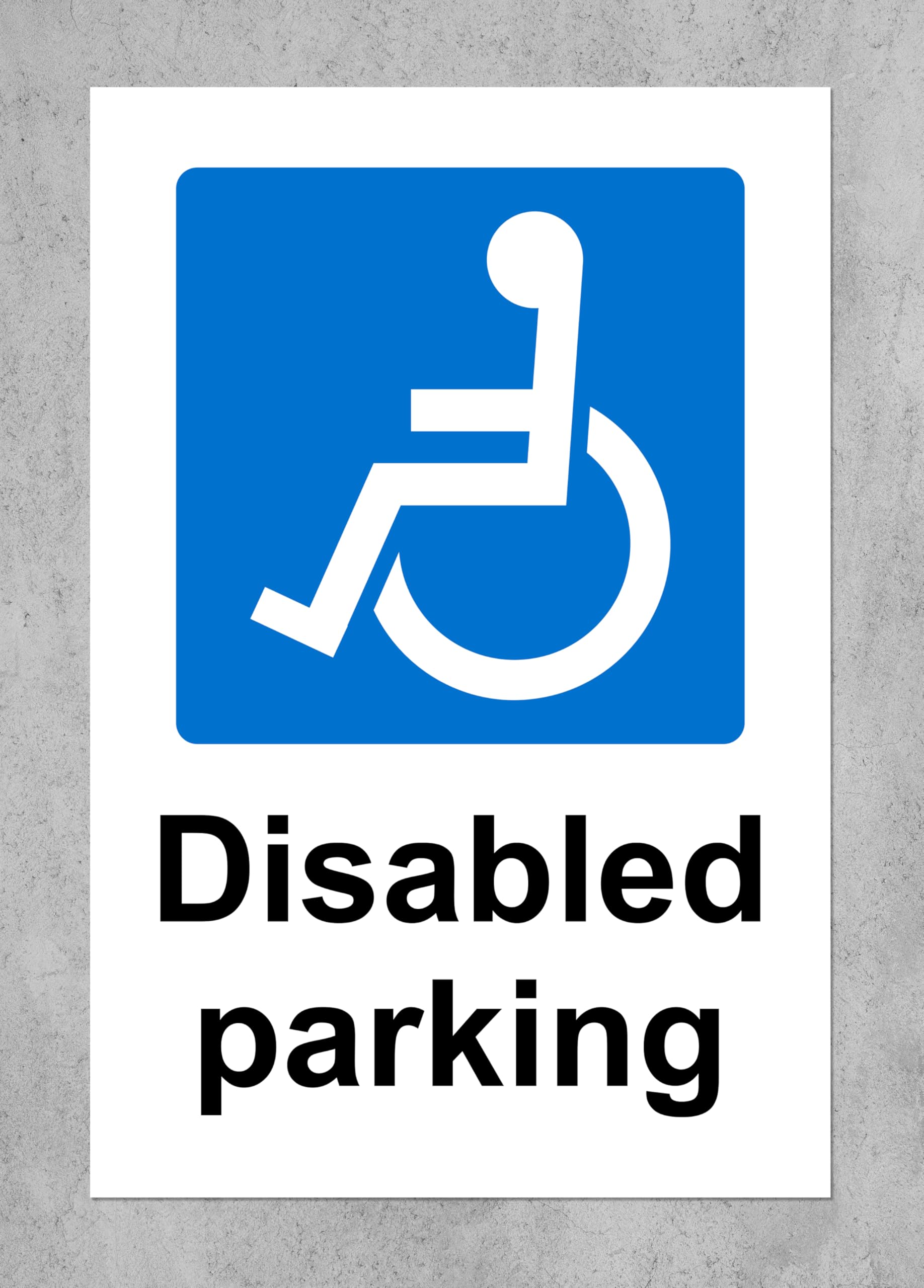 Disabled Parking sign - 3mm Aluminium sign 300mm x 200mm Case (Pack of 5)