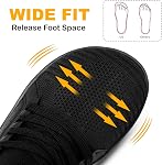 JIASUQI Femmes Pieds Bare Chaussures Large Toe Minimalist Chaussures de marche Respirant Zero Drop Chaussures Mode Sneakers pour la piste de course