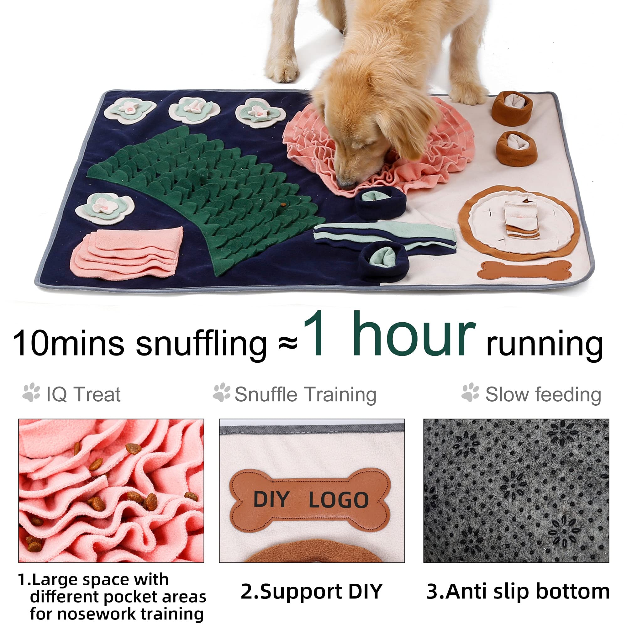 Tappeto Olfattivo Cane Tappetino for snuffle for animali domestici con nome personalizzato Tappetino for snuffle for cani Design for tavolo da pranzo Tappetino for mangiare lentamente Tappetino Olfatt