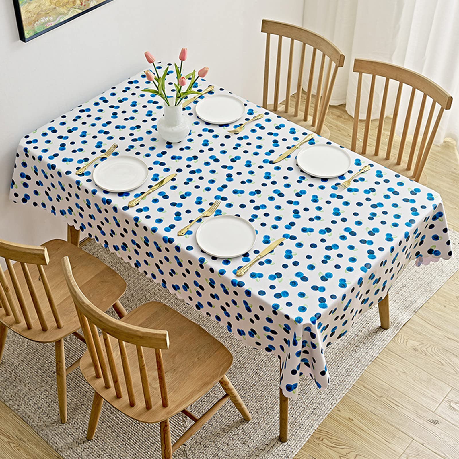 Tafelkleed Buiten Rechthoek 120x180cm, Wasbare Pvc-Tafelkleden, Zware Kreukvrije Tafelkleed, Stofdichte Tafelkleed, Voor Keuken, Eetkamer