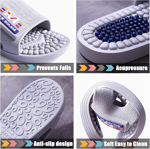 Miniatura 3 de Sandalias de masaje de acupresión, zapatos de tejido profundo, masajeador de pies, neuropatía, artritis, fascitis plantar, dolor, reflexología,