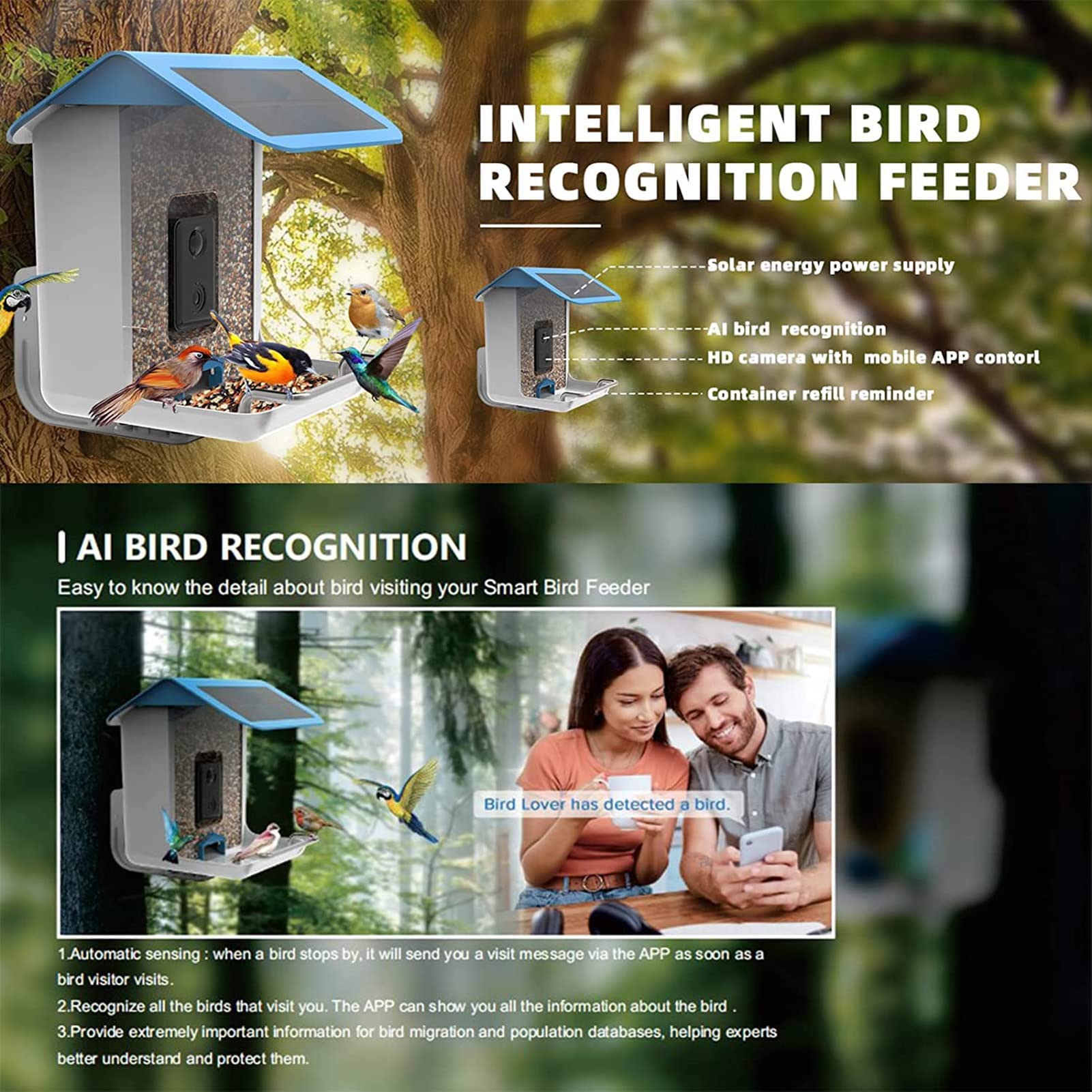 Amazon.co.jp: Bird Buddy カメラ付きスマートバードフィーダー