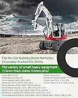Vista 2 de Kit de cuñas de pasador de cubo para excavadora de 1.575 pulgadas (1.575 in) para Cat Kubota Deere Komatsu, variedad de equipos pequeños y pesados