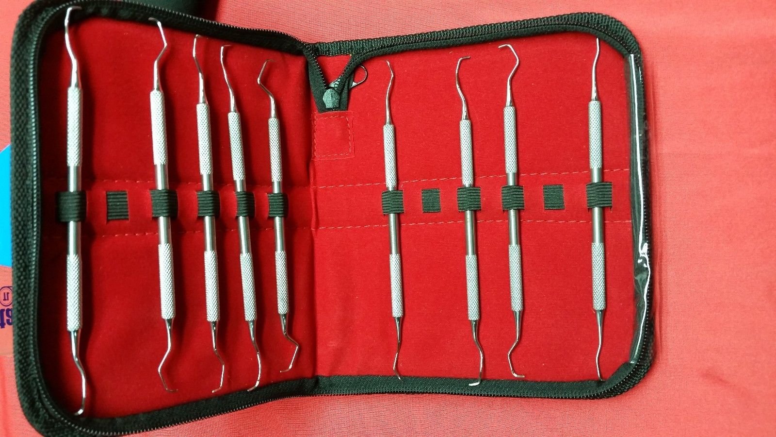 GERMAN SET OF 9 PCS PERIODONTAL GRACEY CURETTES KIT DENTAL INSTRUMENTS-WITH KIT
