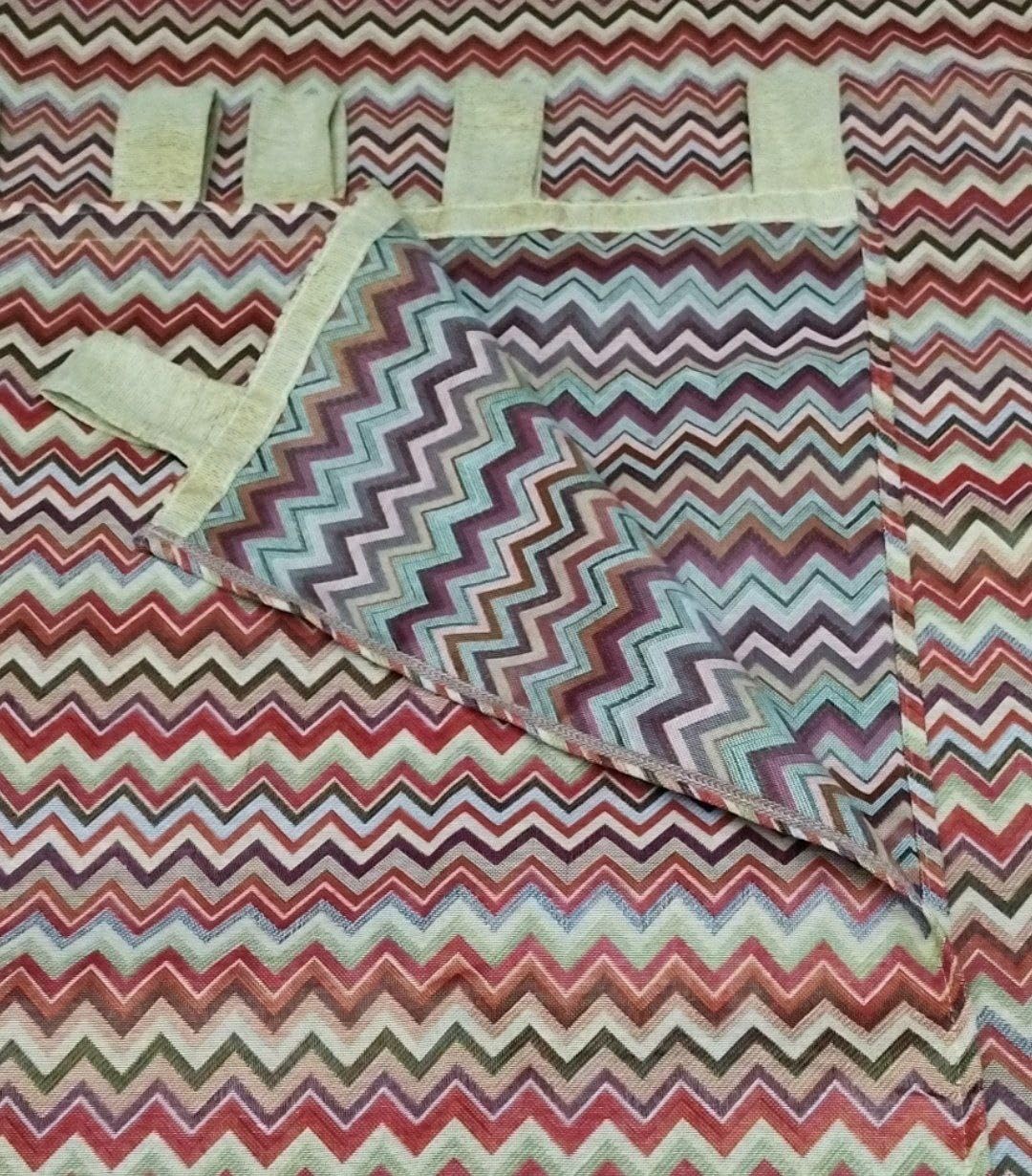 Mercatienda Cortina para Puerta Exterior: Elegancia y Protección para tu Entrada en la Calle 140x260cm - Zigzag. (Rojo)
