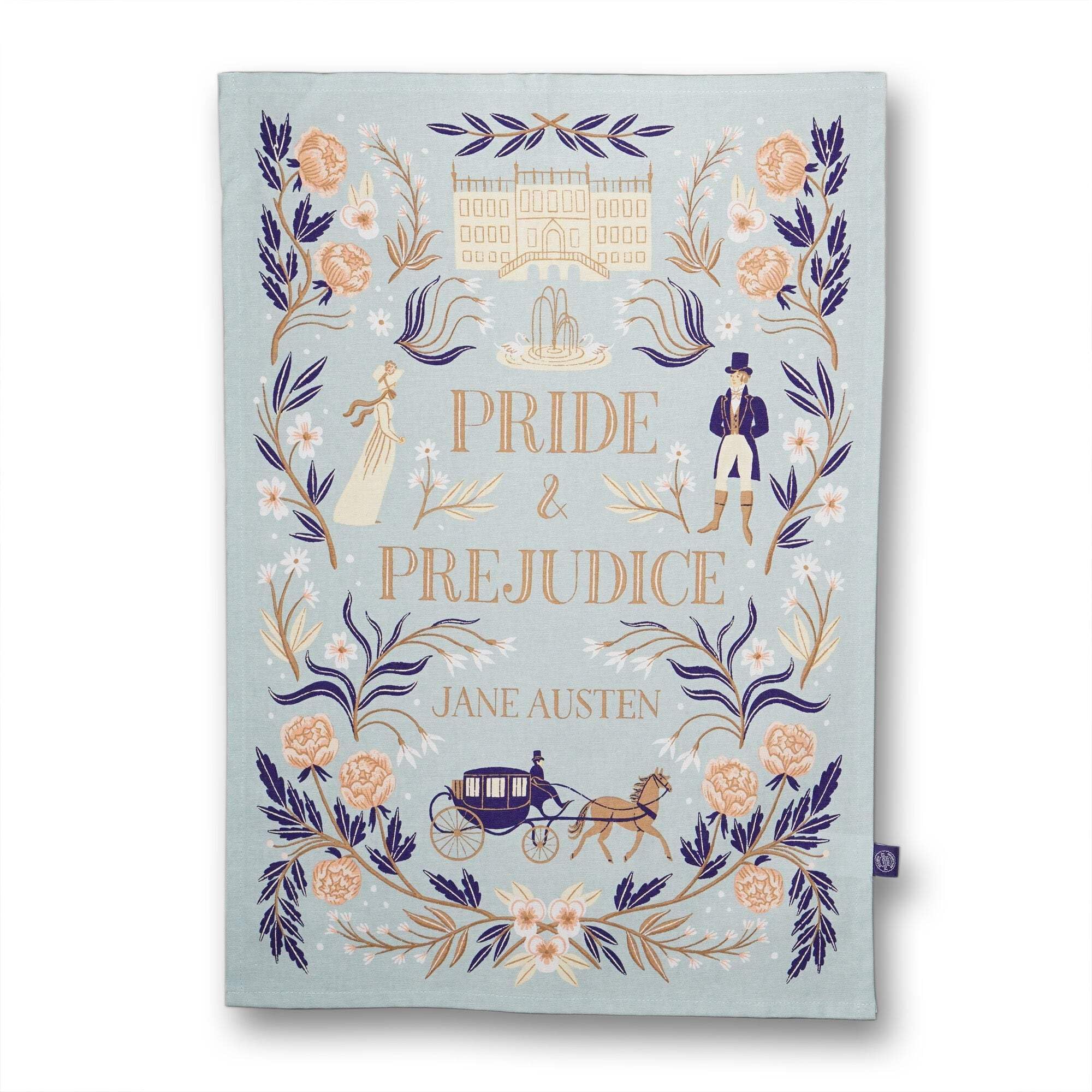 Jane Austin Tea Towel Recycled Cotton - Pulteney Press (Pride & Prejud.)