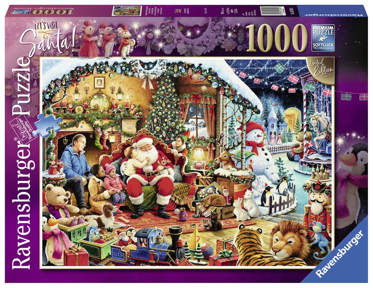 Ravensburger Puzzle, Puzzle 1000 Pezzi, Let's Visit Santa, Puzzle per Adulti, Puzzle Natale, Puzzle Stampa di Alta qualità