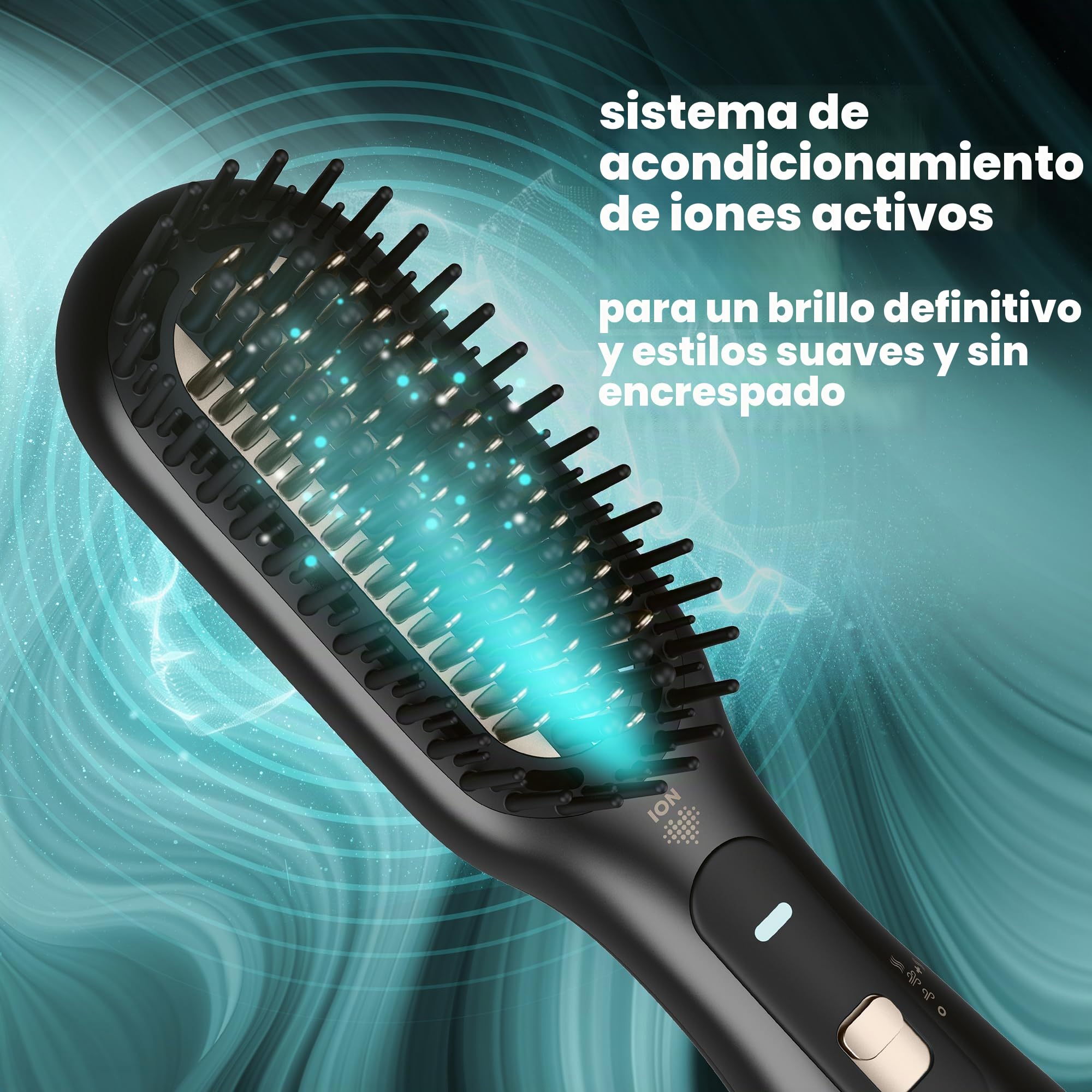 REVAMP Progloss Deepform Cepillo Alisador Cerámica - 2 en 1 | Cepillo Calentador, Aire Caliente, Cabello Húmedo y Seco, Suavidad y Brillo Profesional