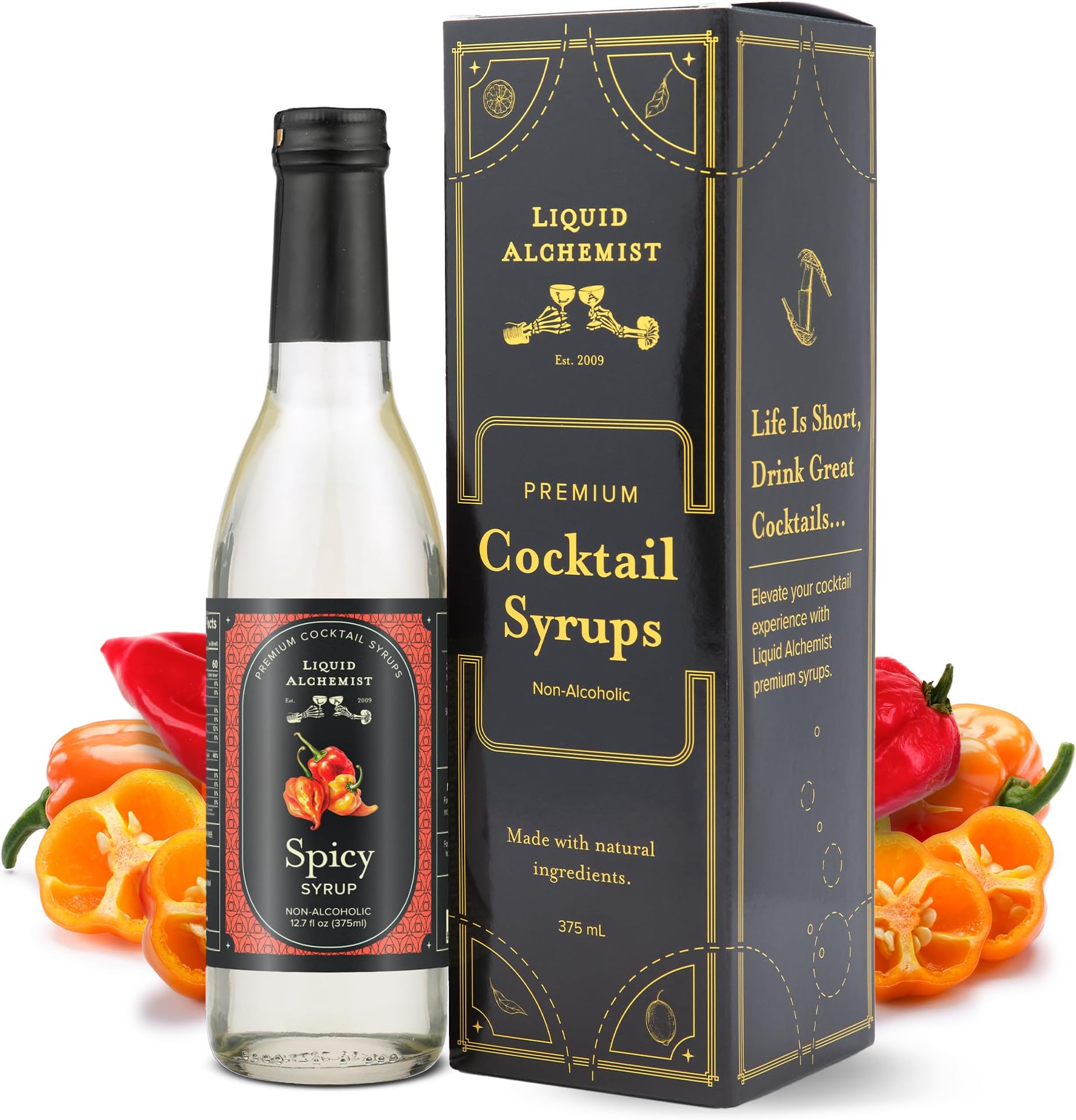 - Liquid Alchemist Spicy Habanero Infused Simple Syrup for Cocktails – Real Ingredients Make our Habanero Syrup a Great Spicy Margarita Mix & Paloma Picante - Vegan, Non-GMO Sweet Heat Drink Mix (12.7 oz)