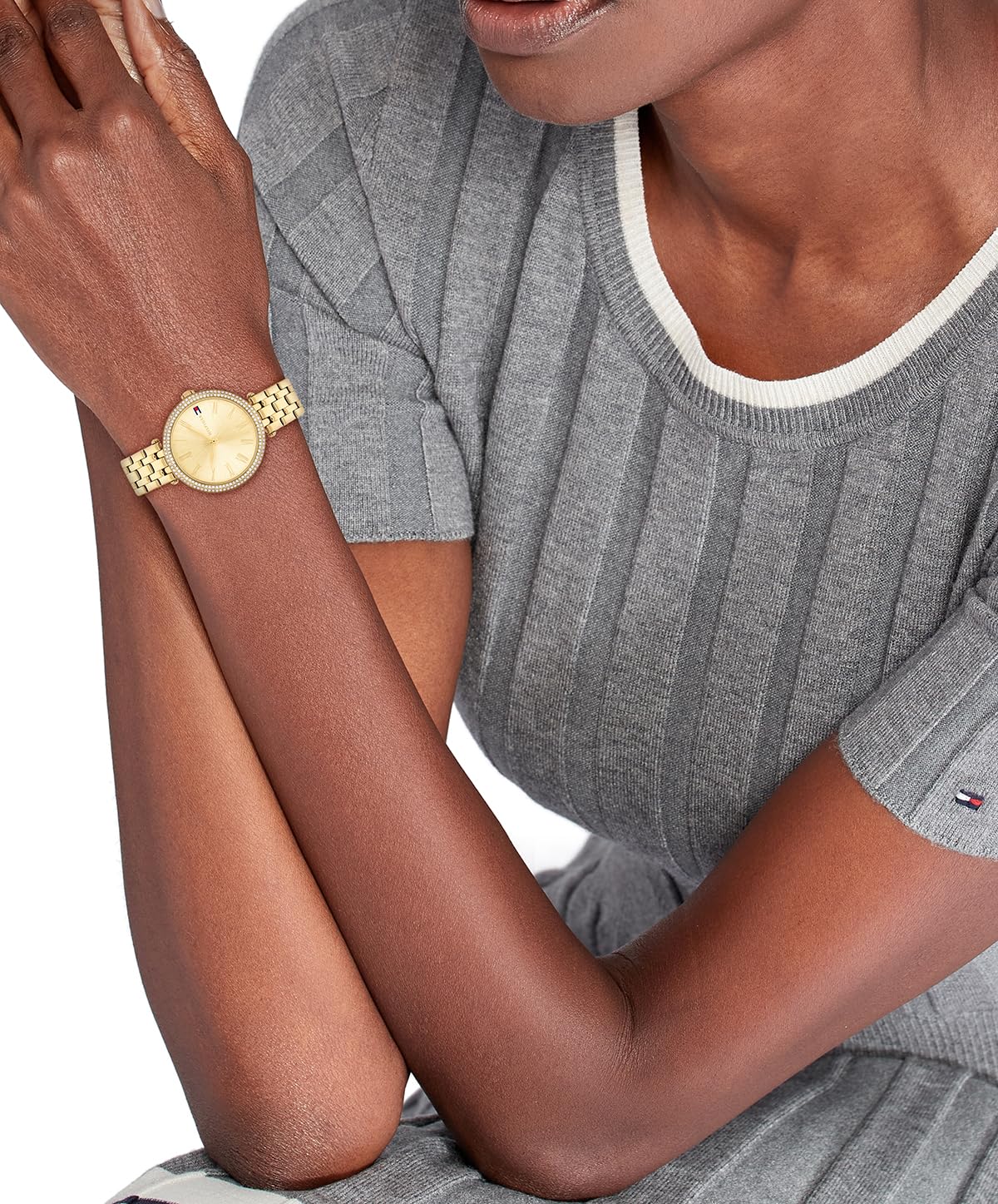 Tommy Hilfiger Uhr mit DREI-Zeiger-Quarzwerk für Damen mit Edelstahlarmband – Verfügbar in Roségold, Silber, Gold oder Bicolor