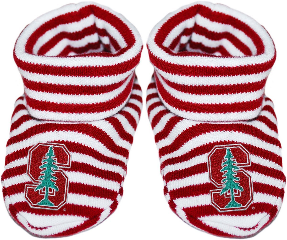 Creative Knitwear Stanford University Newborn Baby Striped Bootie Sock