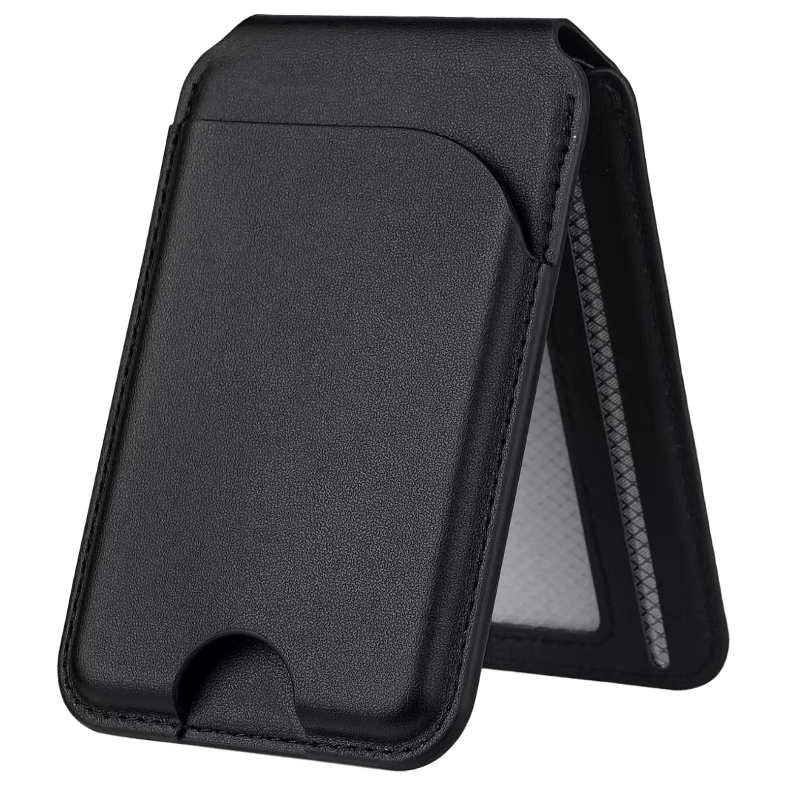 Wallet für iPhone, Kartenhalter aus PU-Leder mit starker Haftung und Handy-Ständer, mehrere Kartenfächer, tragbar für Männer und Frauen, kompakt für den Alltag