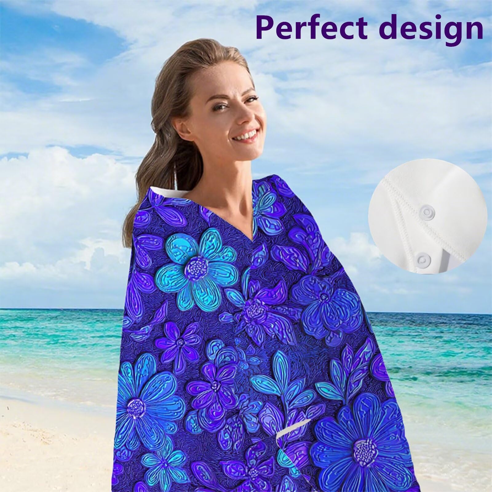 Telo Mare Microfibra 90x180 cm Telo Mare Grande, Asciugamano Palestra Assorbente Asciugatura Rapida, Asciugamano Mare Antisabbi Stuoia Spiaggia per Piscina, Campeggio, Viaggio - Modello Viola G1-742