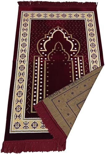 Miniatura 6 de Alfombra de oración para hombres, mujeres o niños musulmanes, tapete de oración portátil y cuentas de oración para regalos islámicos, alfombra de