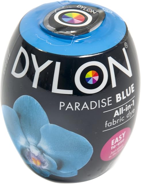 Dylon Machine Dye Pod Box of 3 Paradise Blue, 25 x 10 x 4 cm