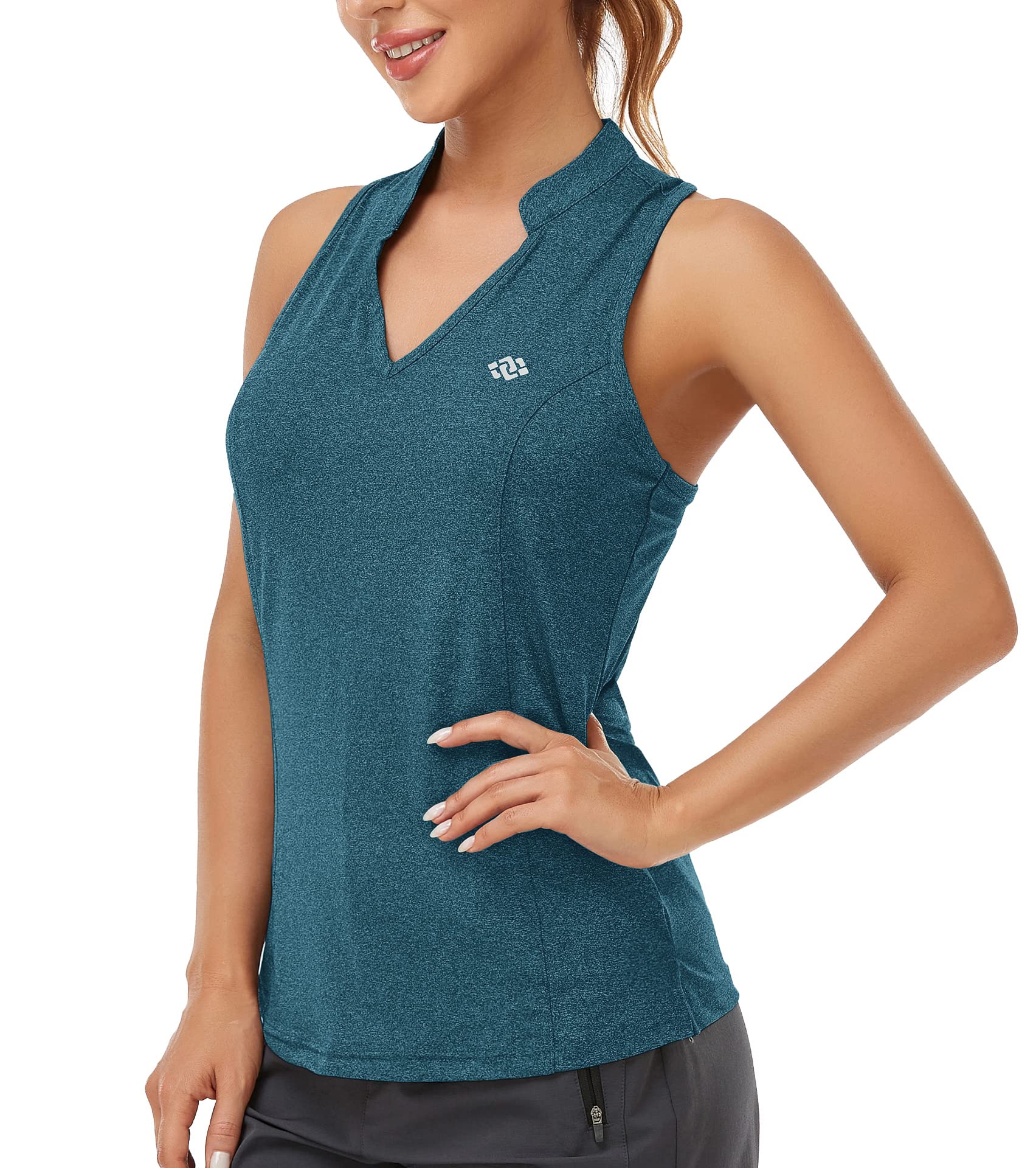 Women's Sleeveless Workout Running  Top  Rackeback Athletic Yoga  Tank   Top  V Neck Golf Tennis T-Shirts