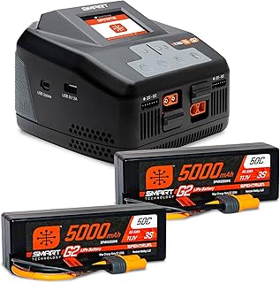 Spektrum Smart Powerstage 6S Surface Bundle: 5000mAh 3S LiPo Battery, IC5 (2) / S2100 Charger, SPMXPSS650