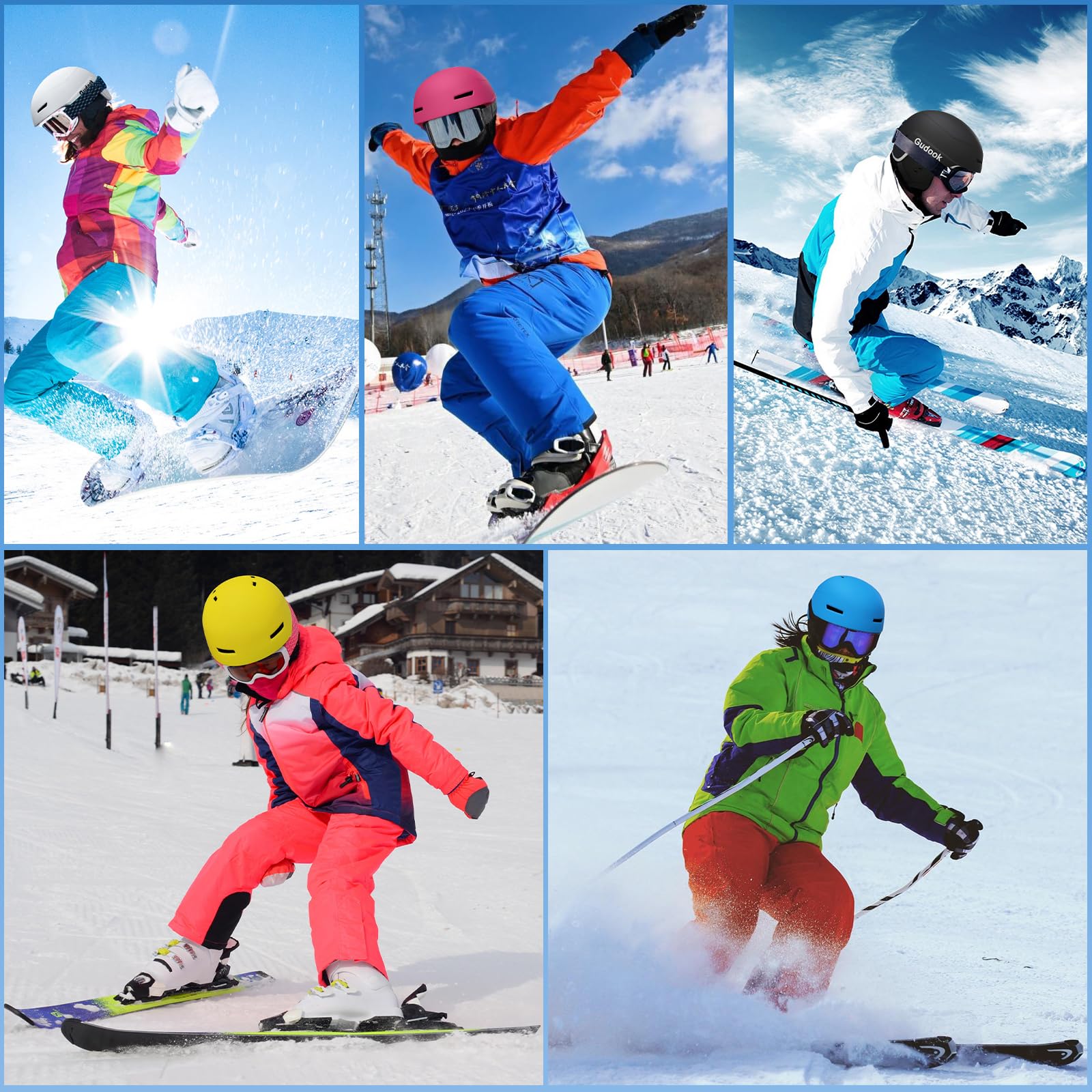 Skihelm Damen Herren Schneesporthelm für Skifahren/Snowboard mit Belüftungssystem, Schneehelm für Erwachsener & Jugend