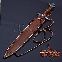 Vista 6 de Edición especial de EE. UU.: Hoja de acero de Damasco por encargo de 24 ", espada de daga ranurada de sangre doble (JRK72)