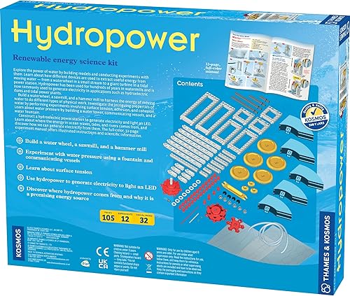 Miniatura 2 de Thames & Kosmos Kit de ciencia hidroeléctrica | 12 experimentos de tallo | Aprenda sobre energías alternativas y renovables, ciencias ambientales |
