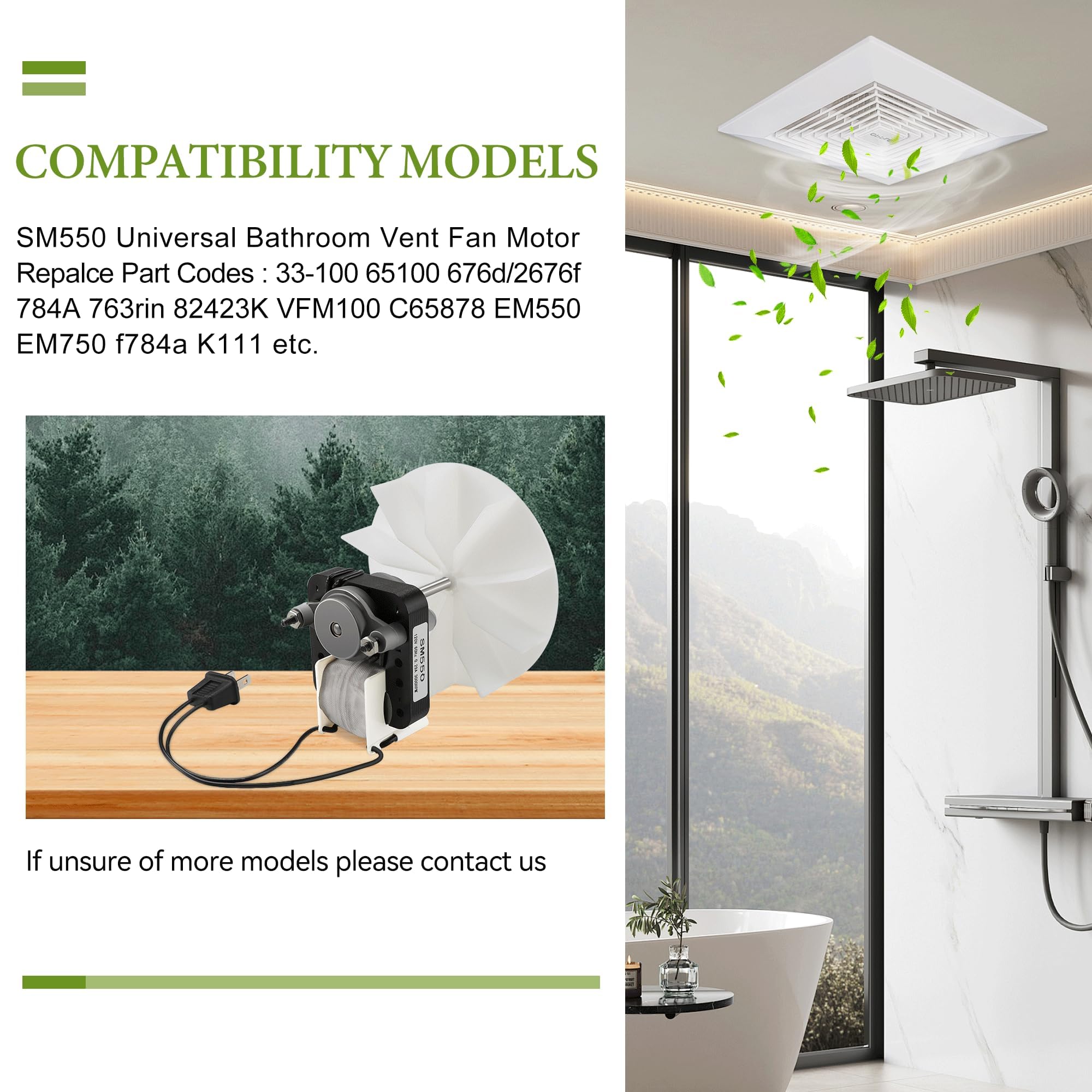 Bathroom Fan Motor Replacement - Universal Kit -2 Bathroom Fan Motor Replacement - Universal Kit -2