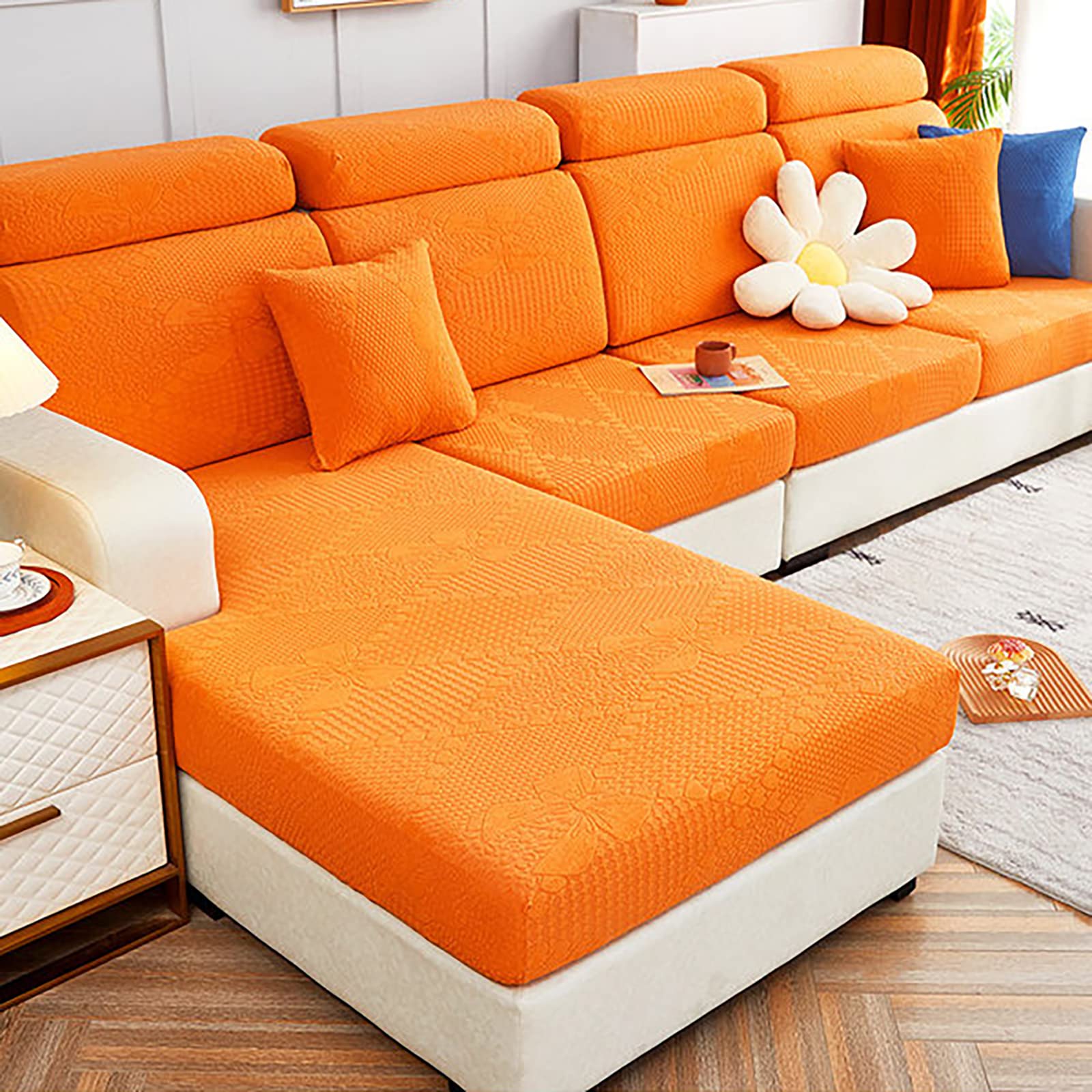 Housse de canapé extensible 1 place lavable et universelle