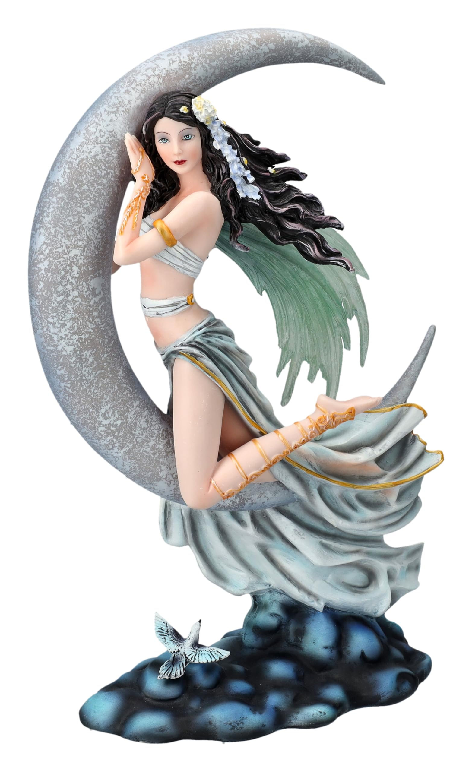 Statue de fée Elfe Moon Lullaby Pacific Giftware de 30,5 cm