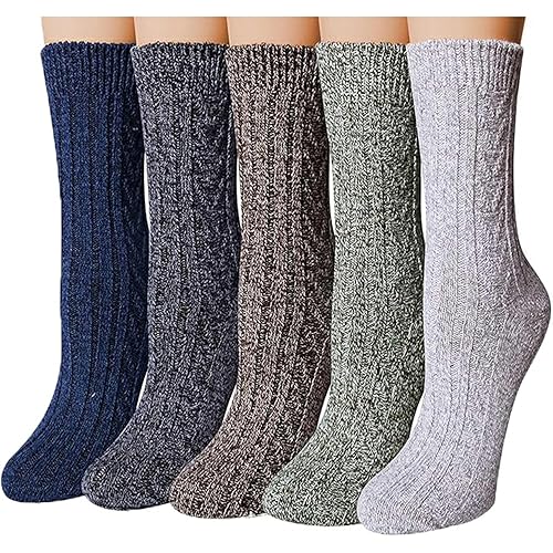 Loritta Wool Socks for Women, Winter Warm Stocking Stuffers Gifts for Women Cabin Crew Hiking Boot Socks
