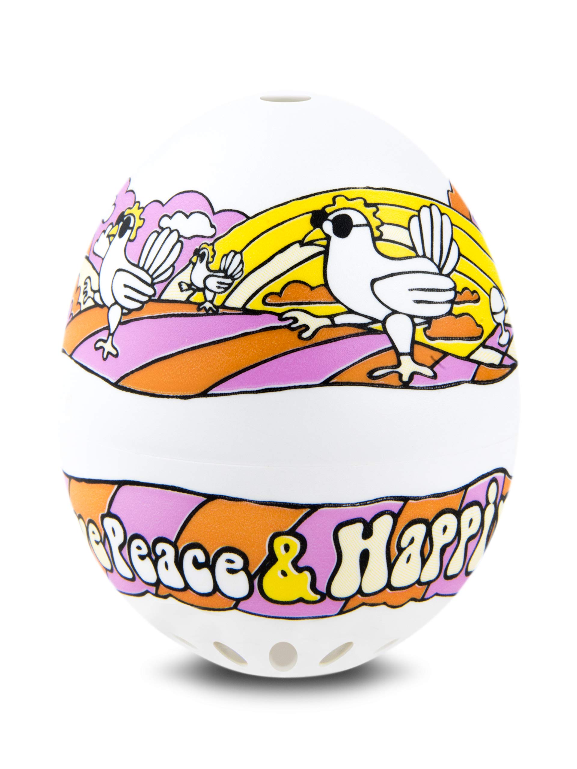 Hippie BeepEgg – Egg Timer for Boiling Eggs – Musical Egg Cooker for Soft, Medium, Hard Boiled Eggs – Food Safe – Singing Floating Egg Timer – Egg Cooker for 3 Levels of Doneness - Brainstream