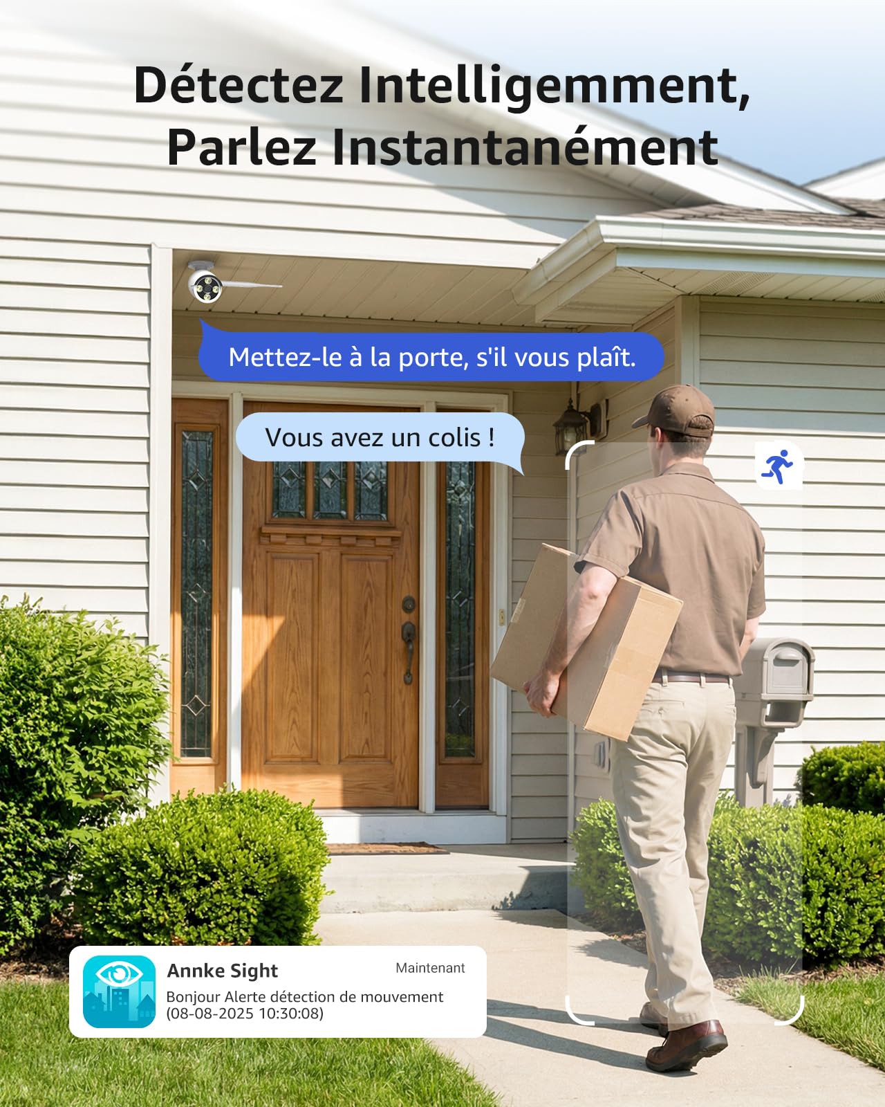 ANNKE Kit Surveillance sans Fil avec Écran LCD 7", 4CH 5MP NVR avec Écran Tactile IPS, 2 Caméras de Surveillance WiFi Extérieures 3MP, Vision Nocturne 100ft, Détection Humaine, Audio Bidirectionnel