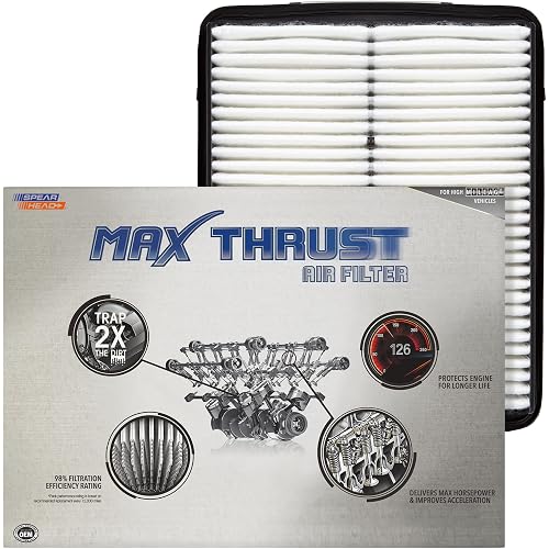 Spearhead Max Thrust Engine Air Filter | Fits 2012-17 Azera, 2010-12 Santa Fe, 2011-14 Sonata (Gas Only), 2013-15 Optima (Gas Only), 2011-13 Sorento | OEM Fit & High Dust Holding Capacity (MT-881)