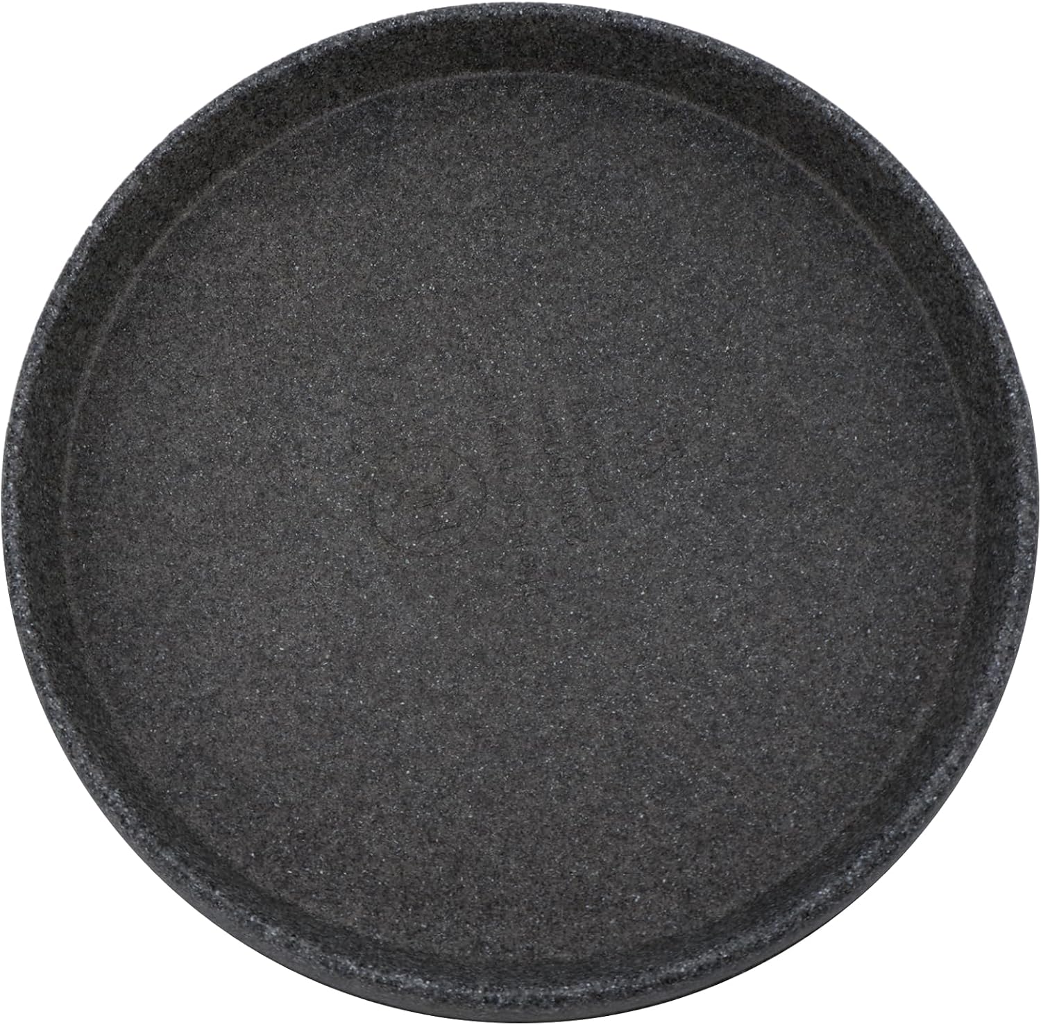 The HC Companies 23 Inch Terrazzo Round Plant Saucer, Lightweight UV-Resistant Plastic Outdoor & Indoor Flower Pot Tray, 1-Pack Plant Pot Trays for Garden & Home Decor, Black Granite