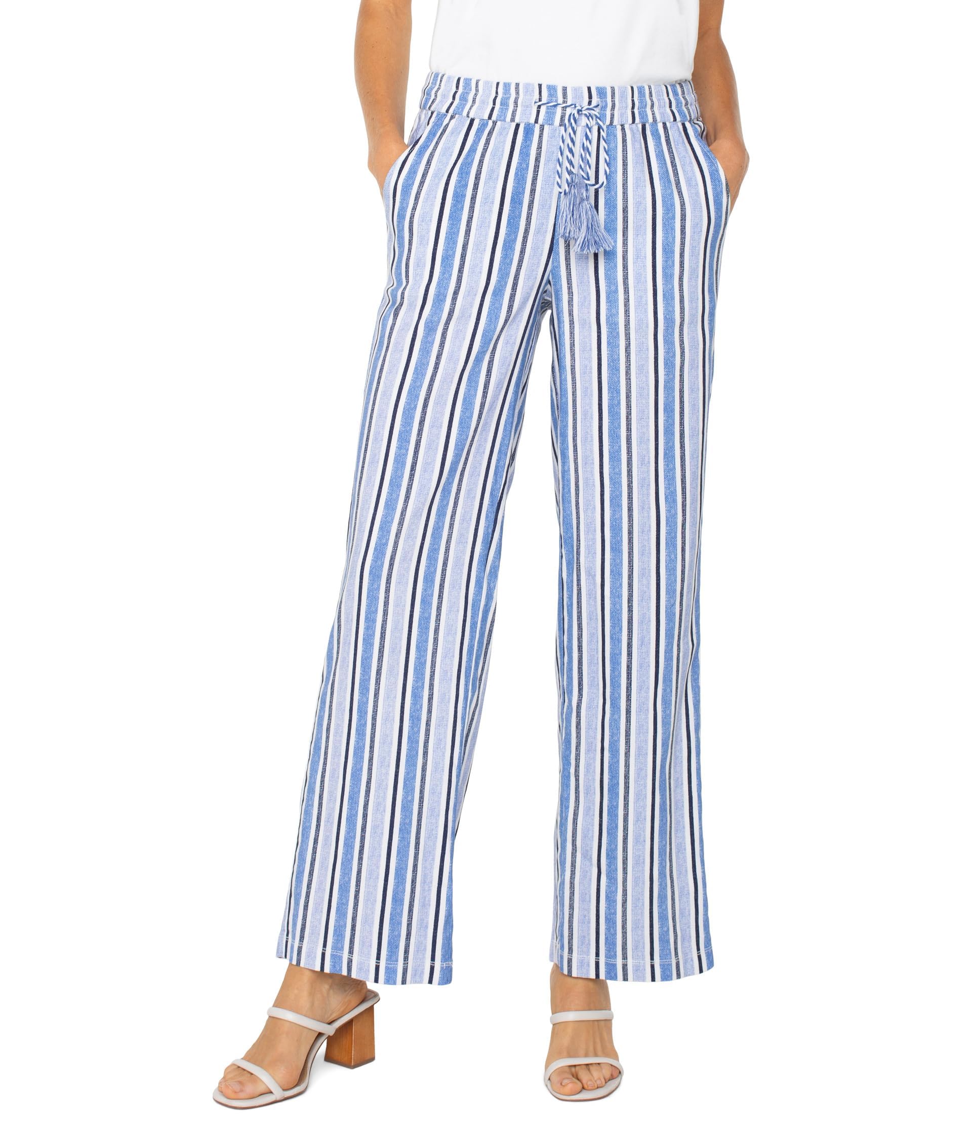 Liverpool Womens Pull-on Drawstring Waist Band Wide Leg