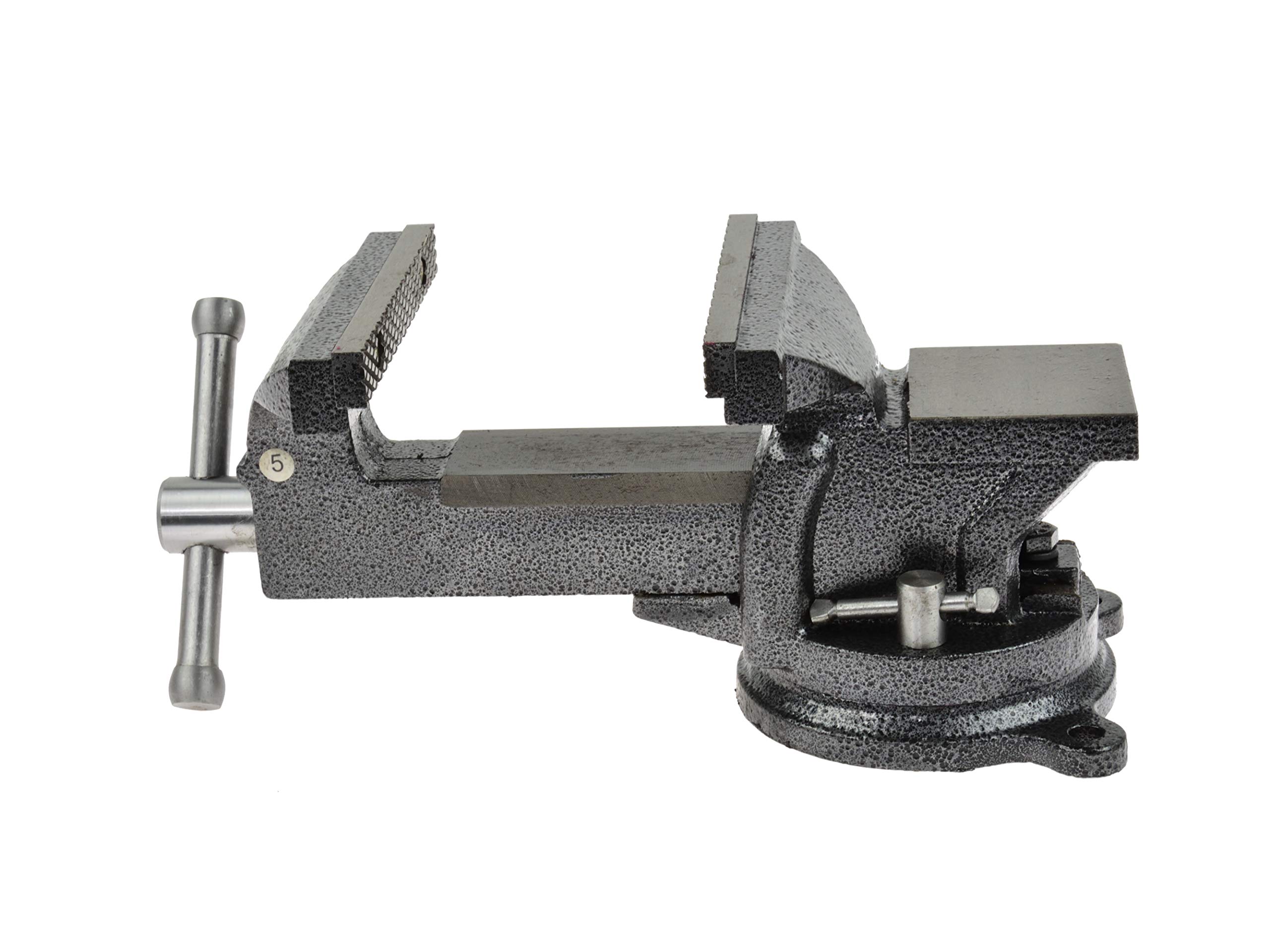 BSD Morsa da Banco in Ghisa - Morsa con Base Girevole, Morsa da Tavolo 125mm (5”) - 6kg