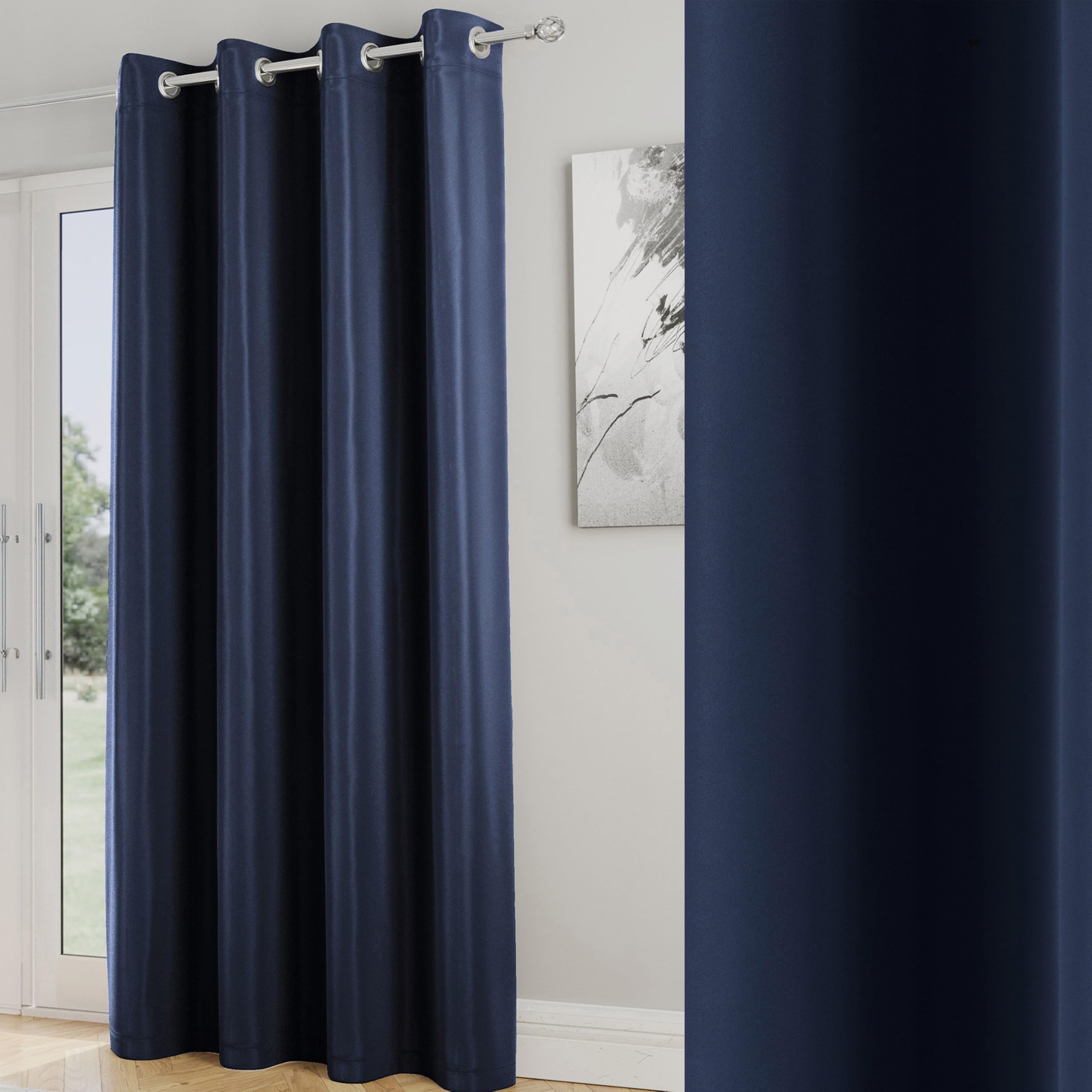 The Very Collection Woven Blackout Eyelet Door Curtain 66X84