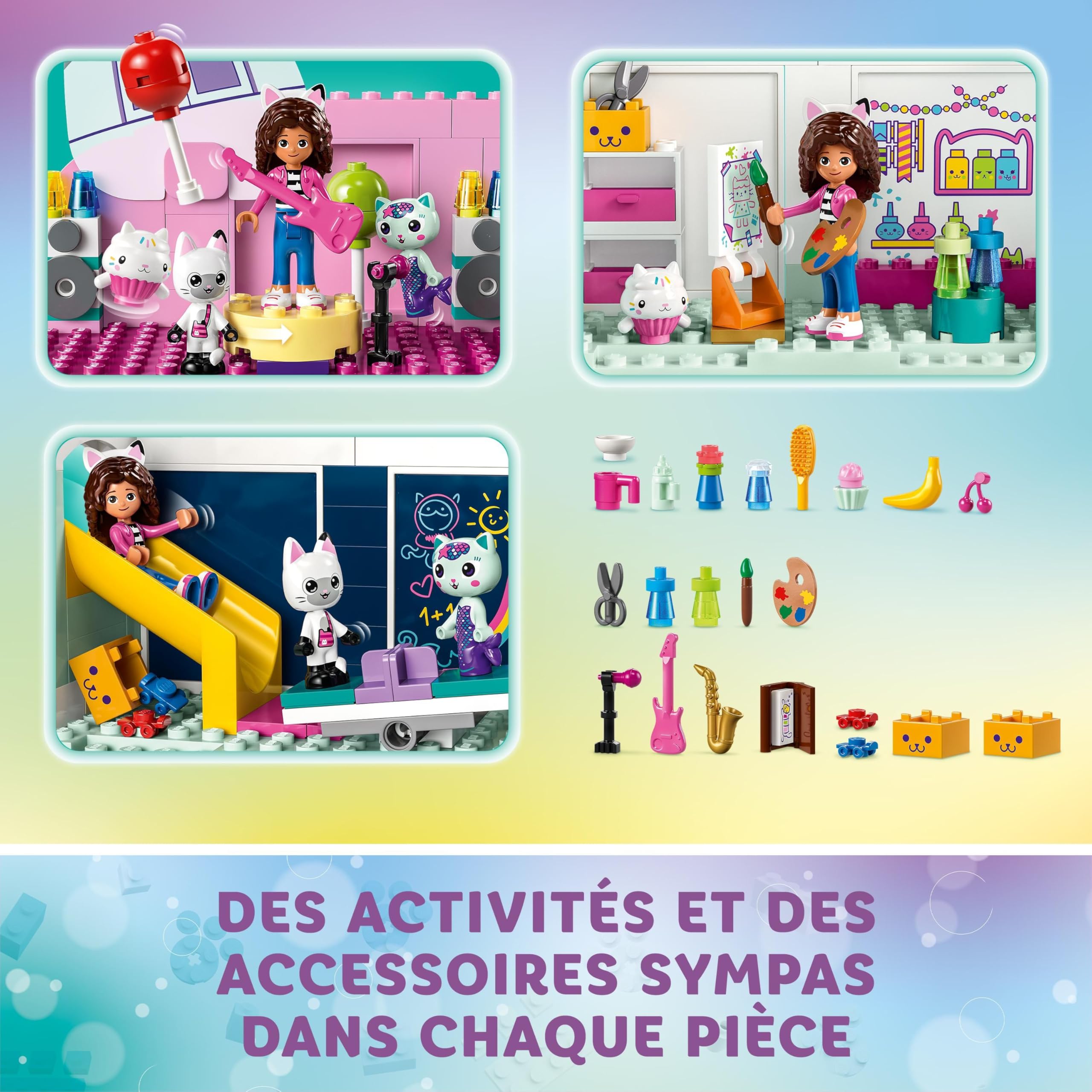 LEGO La Maison Magique de Gabby - Jouet de Construction - Maison de Poupées de 4 Étages - Figurines de Gabby, Pandy Pattes, Marine, P'tichou & Accessoires - Cadeau d'Anniversaire Fille dès 4 ans 10788