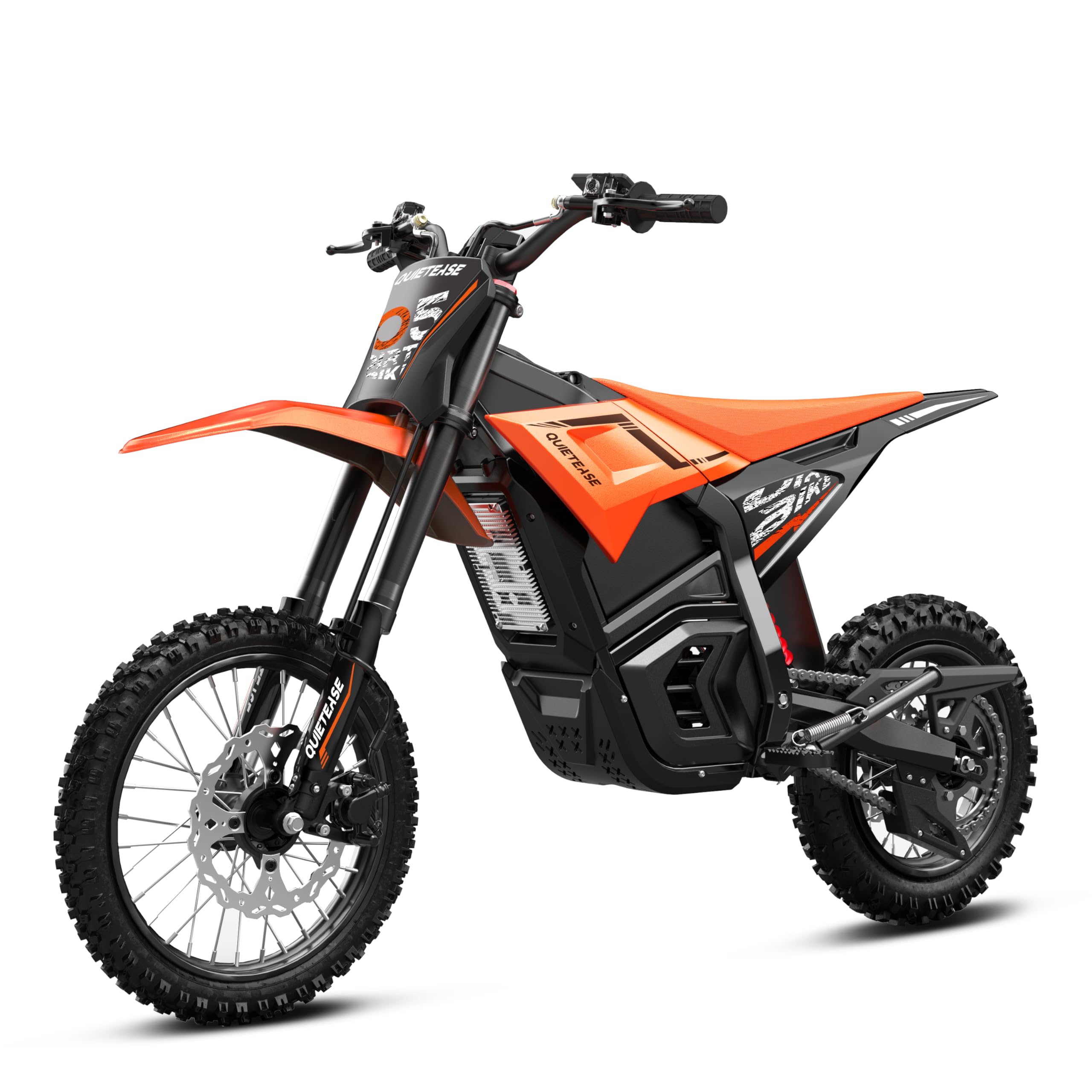 QuietEase Electric Dirt Bike for Adults Teens, 3000W Brushless 220Nm Motor - 45° Slope, 38 MPH, 48V/23.4Ah Removable Battery, Dual Hydraulic Brakes &amp; Full Suspension Electric Motorcycle for Age 13+