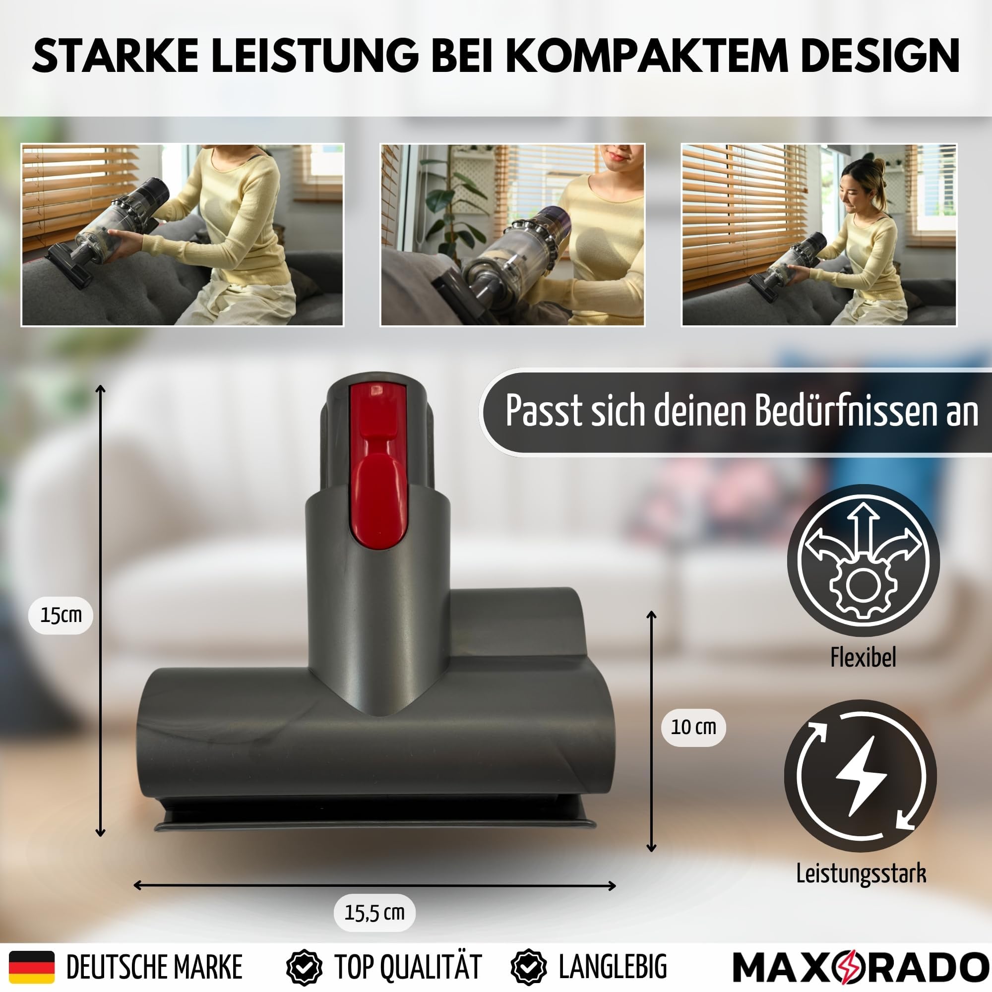Pezzo di ricambio per Dyson NEW Mini bocchetta turbo V7 V8 V10 V11 V15 spazzola elettrica per turbina, polvere, peli di animali, bocchetta per materasso, acari per auto, sedili letto, divano