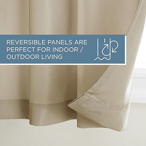 Miniatura 6 de TOWN & COUNTRY BASICS - Cortinas para cabañas de peso pesado, para interiores y exteriores, con ojales en la parte superior, filtro de luz opaco,