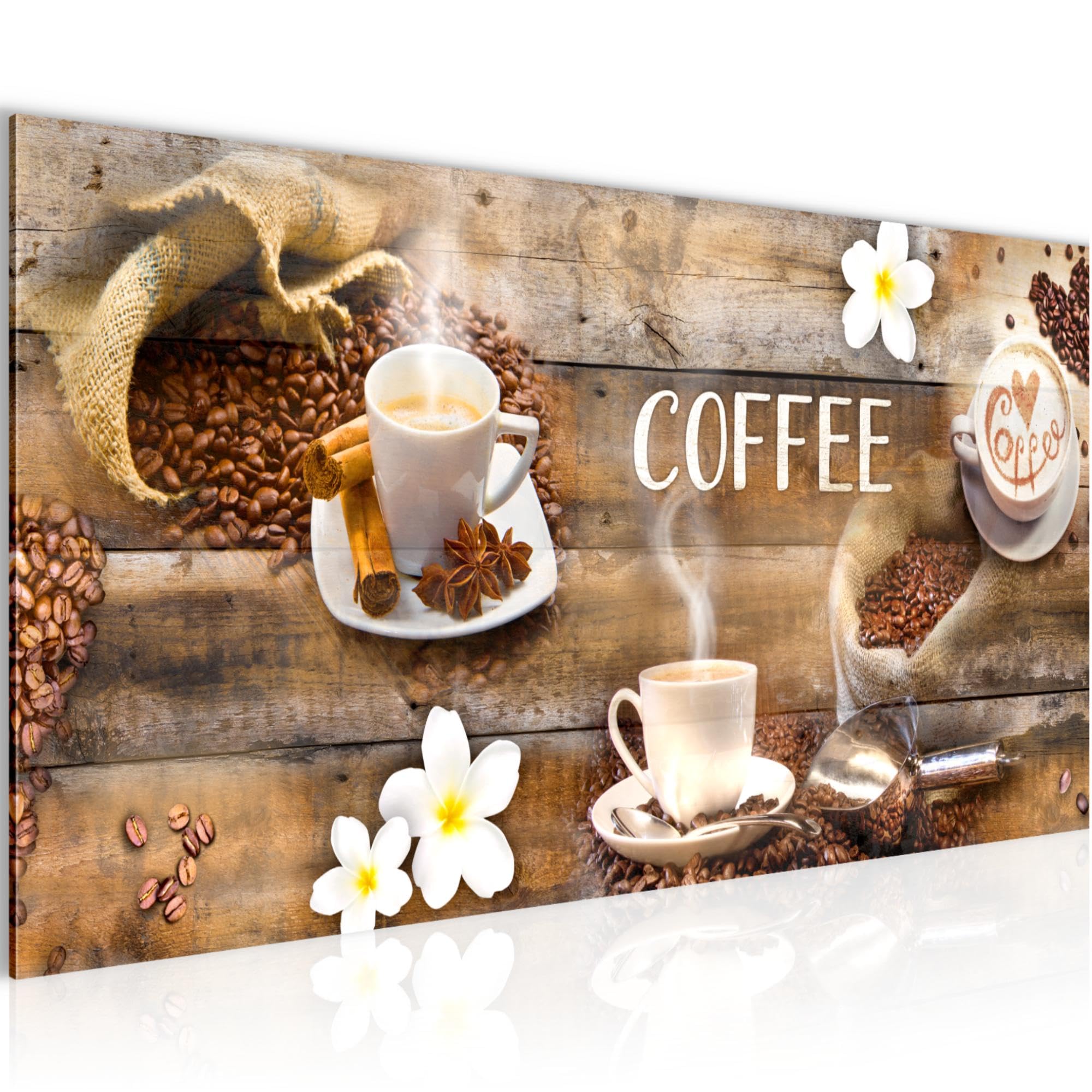 Runa Art A Run Art Canvas Wall Rt Coffee Cup Kitchen 1 Part Non-Woven Canvas Prints For Living Room Nd Bedroom Kitchenware Brown 027112