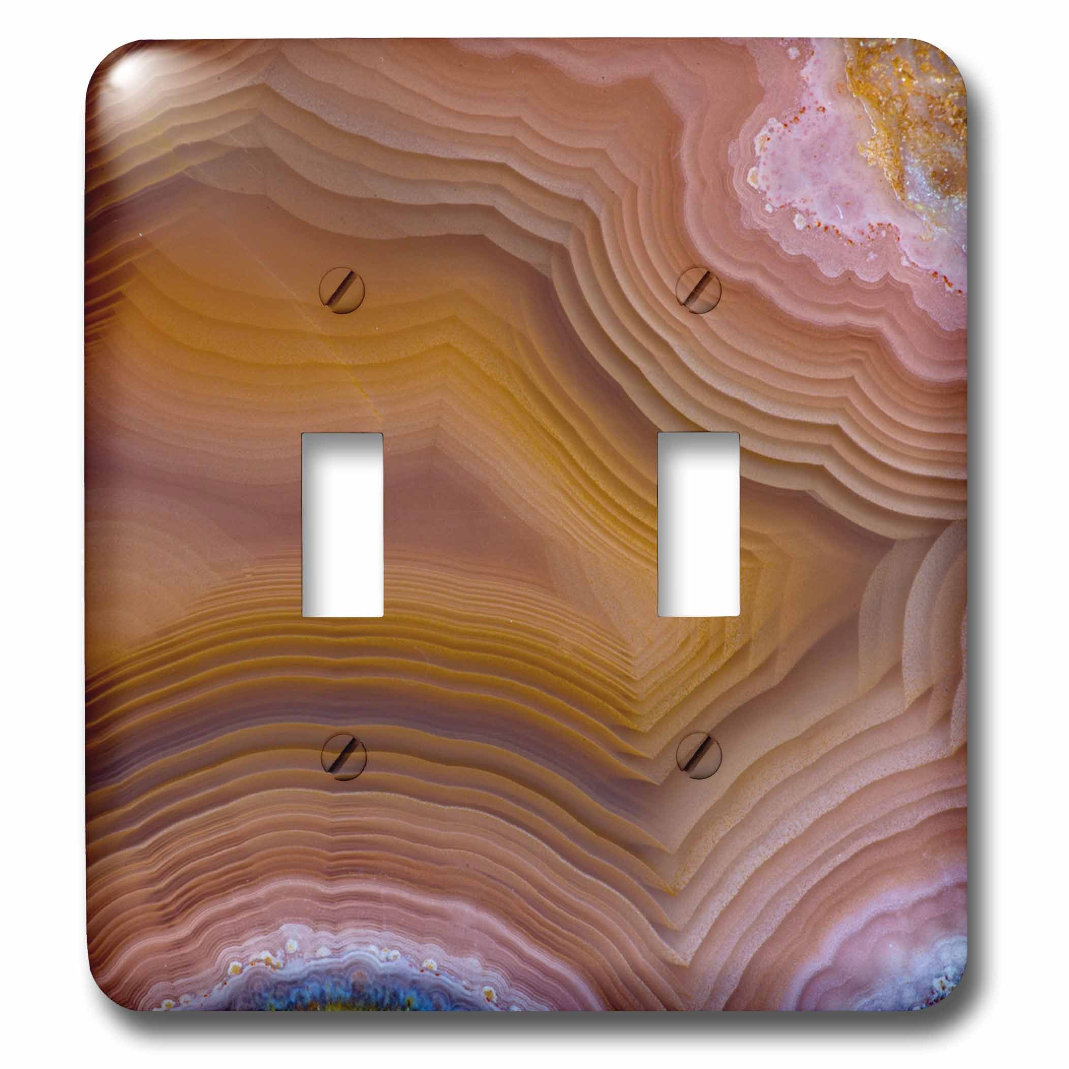 Interrupteur à bascule macro agate à bandes multicolore 3D Rose lsp_231709_2 pour customiser un mur