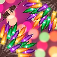 Vista 11 de 150 luces rojas, blancas y azules, extrabrillantes con conectores finales, luces decorativas de Navidad de 31.9 ft con certificación UL, juego