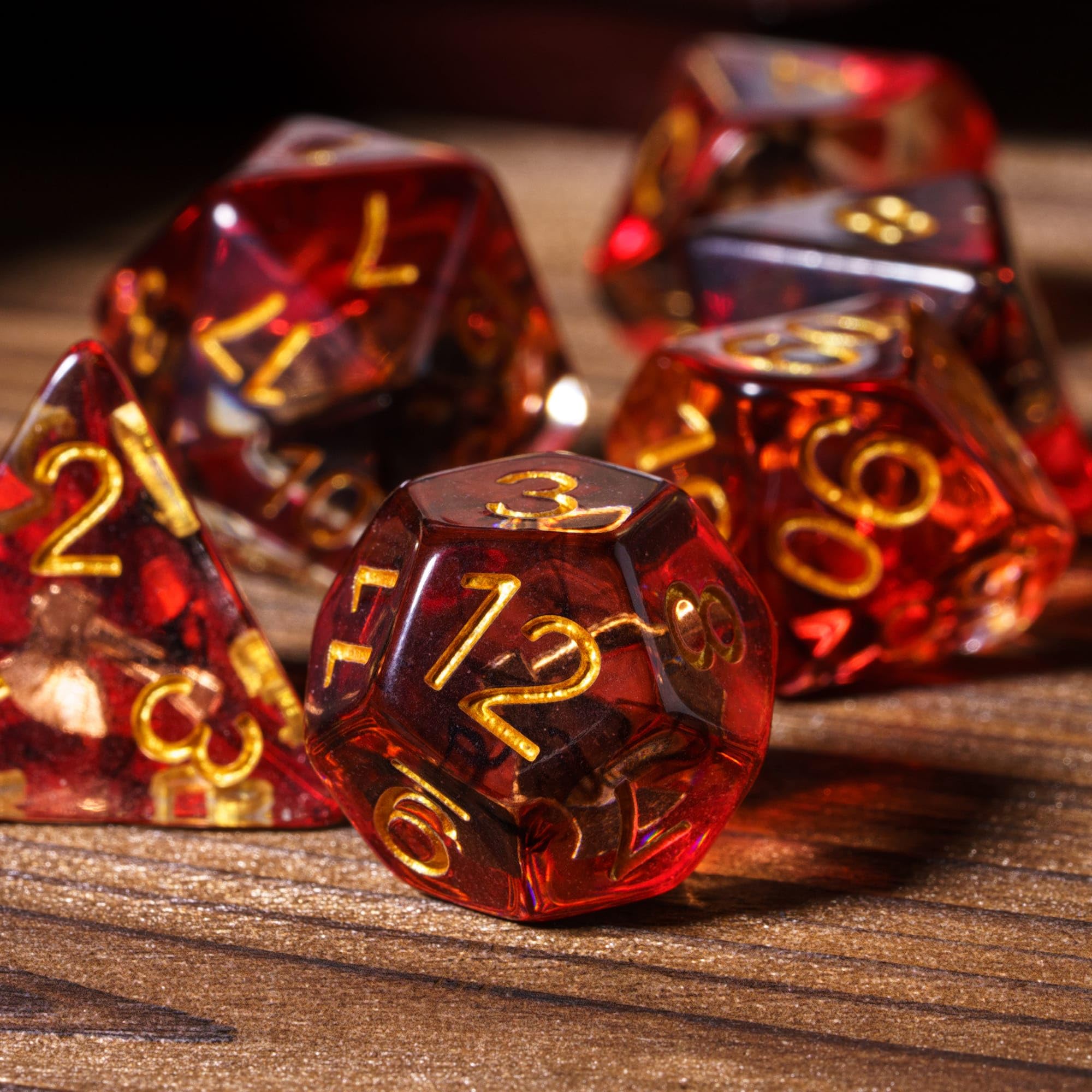 Cusdie 7-Piece Polyhedral DND Dice, D&D Dice Set for Dungeons and Dragons Role Playing Games RPGs(Barbarian's Axe) - Image 3