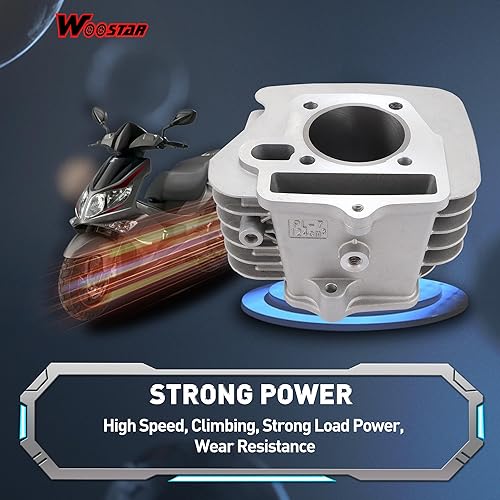 Miniatura 3 de WOOSTAR Kit de culata de 2.063 in con juntas A7TC repuesto de bujías para Lifan 110cc 125cc 4 ruedas motocicleta ATV Quad Go Kart Dirt Pit Bike Dune