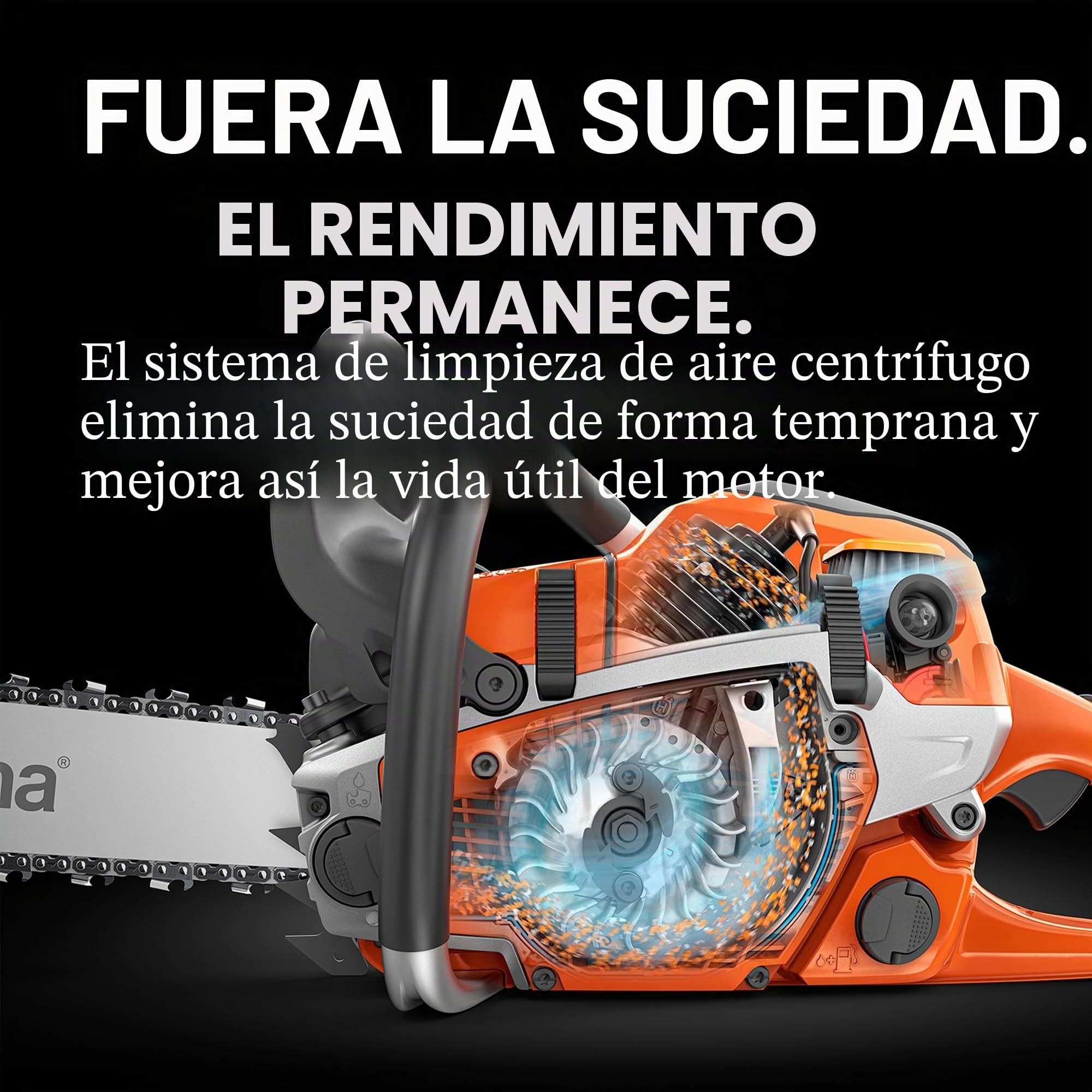 Husqvarna Motosierra de gasolina 120 II de 14 pulgadas, 38,2 cc