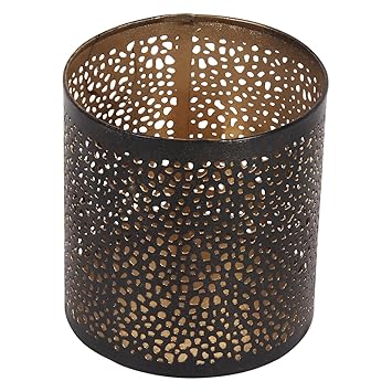 Kinora KI-MEL-1008 Patterned Lamp (Metallic, Cylindrical Shape)