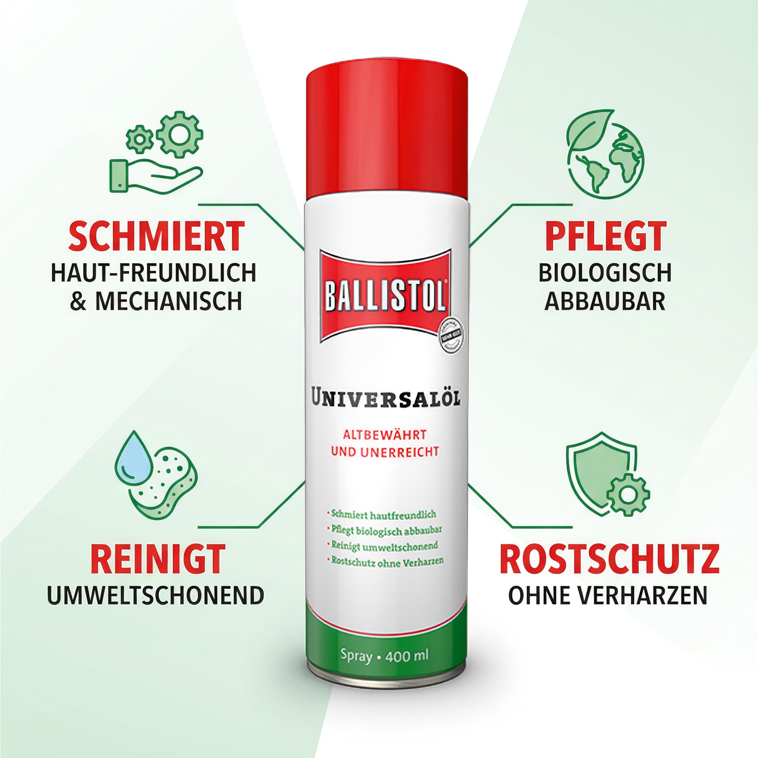 ELITE BBQ Ballistol Universalöl 3er Set 3x 400ml – Das bewährte Mehrzwecköl für Handwerk, Haus & Garten – Rostschutz, Schmierung & Reinigung – Sparangebot
