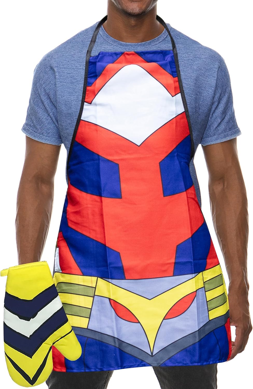 My Hero Academia All Might Kitchen Apron & Oven Mitt Set - Anime Gift for Men